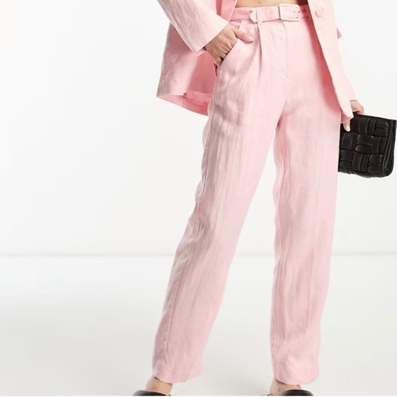 & Other Stories Pink High-Waisted Trousers,All Products : American Fashion Style Bags On Sale